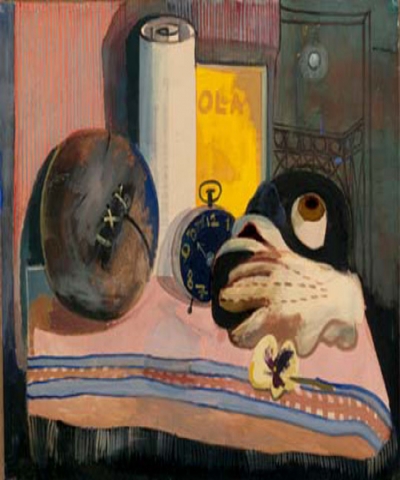 Still-life with Mask, Glove, and Football